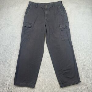 North Face Cargo Pants Men 34 Gray Canvas Cotton Outdoor Hiking Straight *32x28‎